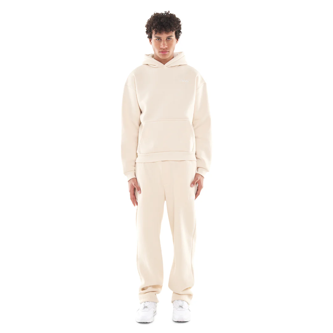 OPEN LEG CREAM TRACKSUIT FOR MEN AND WOMEN