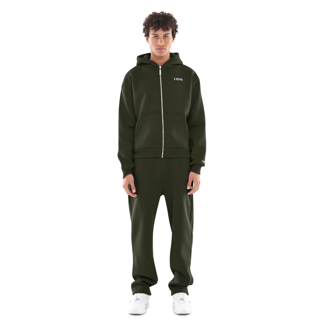 ZIP-UP DARK MOSS TRACKSUIT