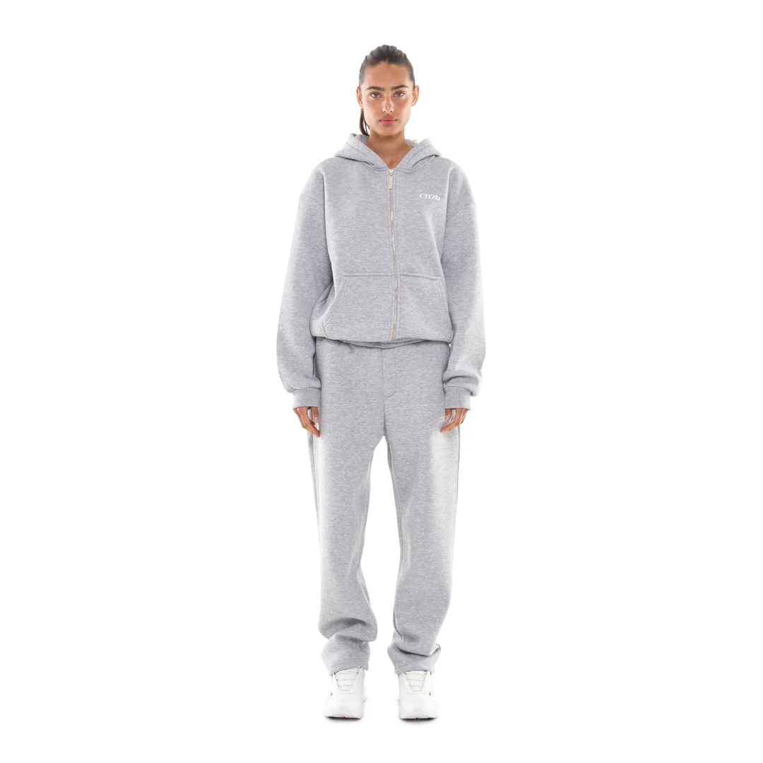ZIP-UP GREY MELANGE TRACKSUIT